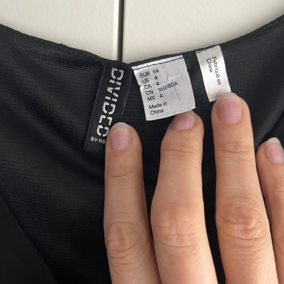 H&M hi lo little black dress Size 4 - Picture 2 of 6